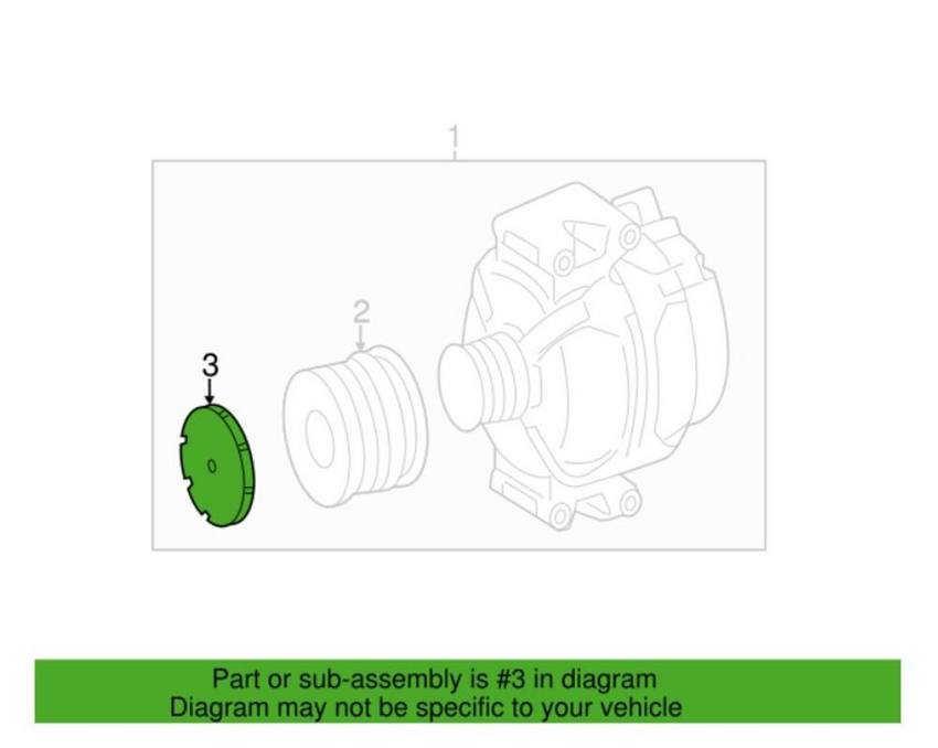 Mercedes Alternator Pulley Cap 0009986521